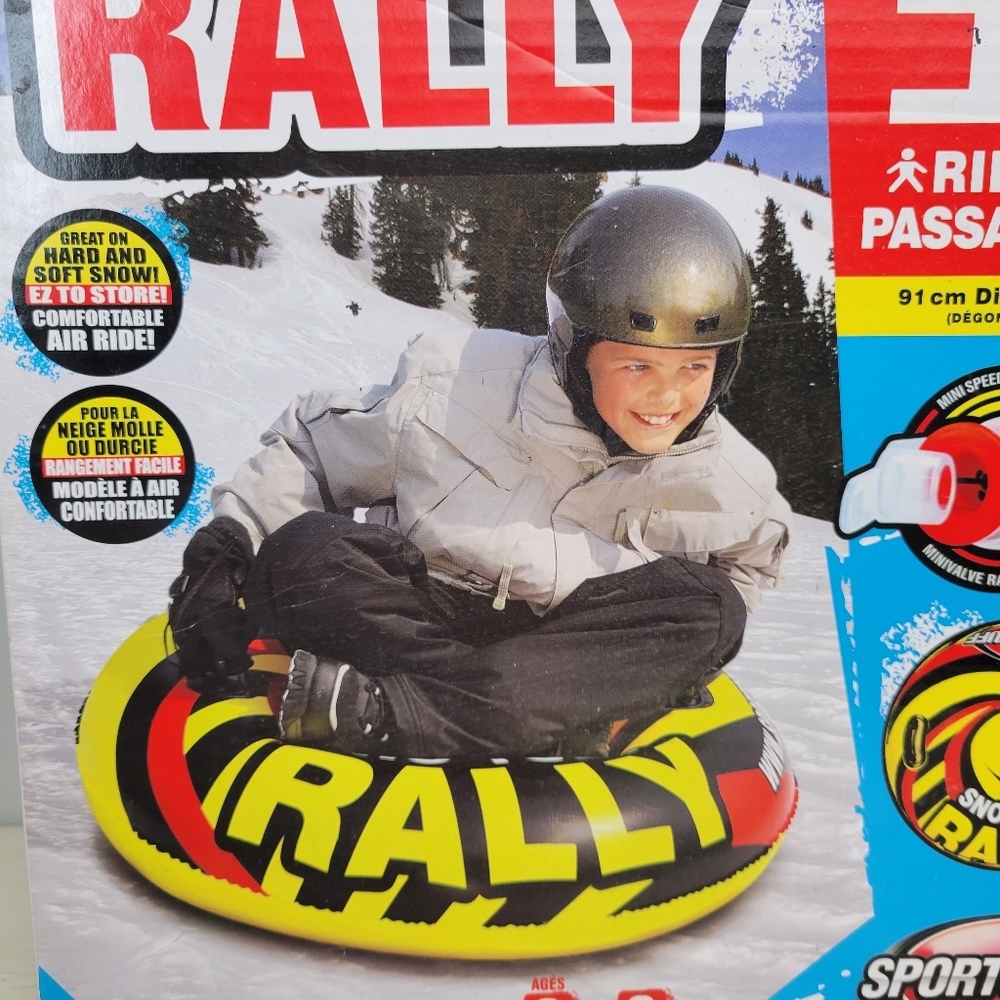 Snow Tube New Rally Inflatable Rider Tobaggan NWT - Picture 3 of 8